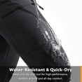 thumbnail image 4 of KEFITEVD Men's Tactical Cargo Pants Quick Dry Water Resistant Lightweight Stretch 6 Pockets Outdoor Hiking Pants,Blue Gray,36, 4 of 9
