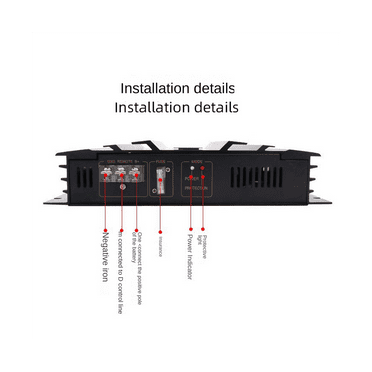 3800W High Power Car Sound Amplifier 2-Channel Car 12V Amplifier Stereo Car Audio Receiver for Car Audio Modification
