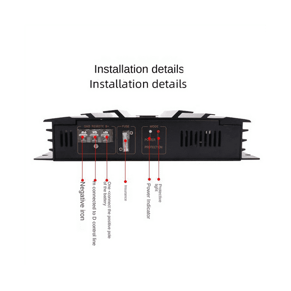 3800W High Power Car Sound Amplifier 2-Channel Car 12V Amplifier Stereo Car Audio Receiver for Car Audio Modification