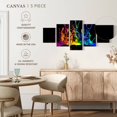 thumbnail image 4 of Elephant Stock Abstract Color Splash Wall Art - Horizontal Multi Panel Canvas - Dining Room Wall Decor - Hobbies And Lifestyle Multi Panel - Pink And Yellow Decor - 29" x 12", 4 of 4