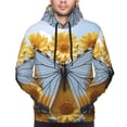 thumbnail image 2 of Bingfone Vibrant Butterfly And Sunflowers Men's Drawstring Hoodie Long Sleeve Pocket Sweatshirts-X-Large, 2 of 6