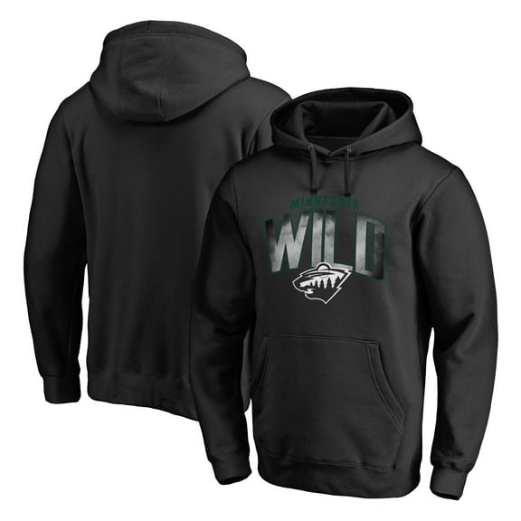 Men's Black Minnesota Wild Arch Smoke Pullover Hoodie