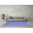 thumbnail image 3 of Ahgly Company Indoor Square Trellis Blue Modern Area Rugs, 4' Square, 3 of 4