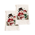 thumbnail image 2 of Christmas Hand Towels for Bathroom, 2Pcs Christmas Kitchen Towels, Snowman Decorative Christmas Towels for Drying Cleaning Cooking Winter Bathroom Decor, 2 of 7