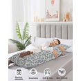 thumbnail image 4 of Light Blue Floral Body Pillow Covers, Rustic Vintage Flowers Botanical Spring Soft Bed Throw Pillowcases Breathable Cooling Long Lumbar Body Pillow Sham Cover for Bed Sofa 20''x54'', 4 of 7
