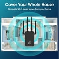 thumbnail image 2 of WiFi Range Extender, 1200Mbps Signal Booster Repeater Cover up to 2100 Sq.ft, 2.4 & 5GHz Dual Band WiFi Extender, 4 Antennas 360° Full Coverage Wireless Internet Amplifier for Smart Home Devices, 2 of 6