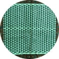 thumbnail image 1 of Ahgly Company Indoor Round Abstract Turquoise Blue Contemporary Area Rugs, 7' Round, 1 of 4