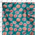 thumbnail image 3 of Soimoi Green Poly Georgette Fabric Rose Floral Printed Fabric 1 Yard 42 Inch Wide, 3 of 6