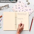 thumbnail image 5 of Haosy Bows Flower Leaf Notebooks 2 Pcs 1-subject Journal 60 Sheets A5 College Ruled Paper Detachable Ring 8.3"x5.7", 5 of 8