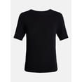 thumbnail image 5 of Time and Tru Women's Crewneck Sweater with Short Sleeves, Lightweight, Sizes XS-XXXL, 5 of 5