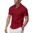 thumbnail image 6 of Zimjoy Mens Polo Shirts Short Sleeve Strech Casual Dress Golf Polo Shirts Summer Soft Lightweight with Chest Pocket Wine M, 6 of 6