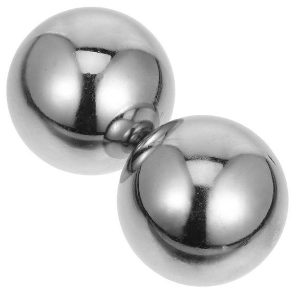 Amosfun Stainless Steel Baoding Balls Exercise Balls Silver 2Pcs