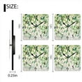 thumbnail image 3 of Square Wall Clock,Soft Watercolor Painting Of Hanging Green Leaves On Delicate Vines,Silent Non-Ticking Wall Clock Decor for Home Office Kitchen Living Room Bedroom(12inch), 3 of 4