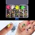 thumbnail image 2 of 93pcs Ice Fishing Jigs Kit Includes Jig Heads Hook and, 2 of 8