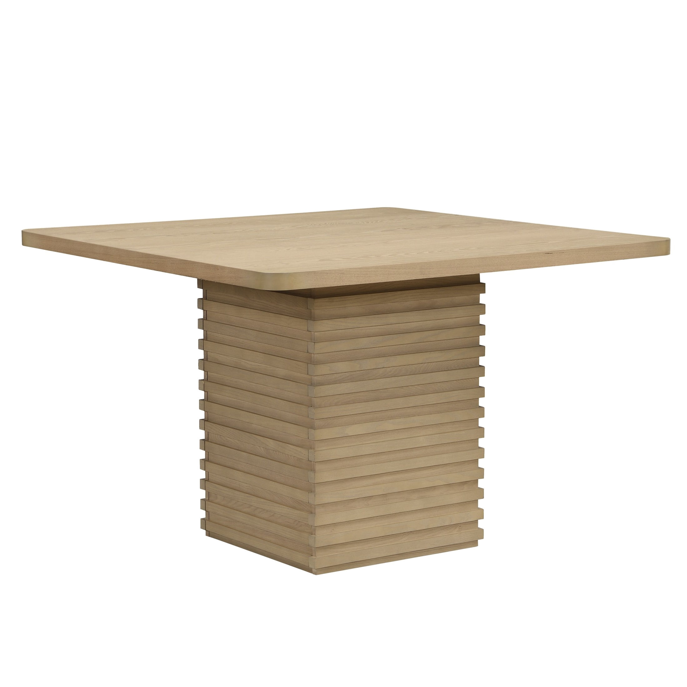 Christopher Knight Home 45" Modern Square Dining Table with Pedestal Base, Seats 4, Light Ash