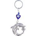 thumbnail image 1 of Llavero Azul Turco Ojo de Mal, Llavero de Protección de Fátima, rno Colgante Colgante Delfín de la Buena Suerte rno para Colgar en el Coche del Mal de Ojo para Colgar en Llaves y Bolsos, 1 of 3