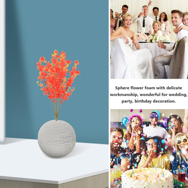 BESTYASH 2Ud Espuma Floral Esférica Gris Para De Flores Con Absorción Rápida Para Bodas Y Fiestas