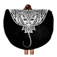 thumbnail image 1 of LADDKA 60 inch Round Beach Towel Blanket Aloha Ornate Stingray Fish in Tattoo Diving Tribal Travel Circle Circular Towels Mat Tapestry Beach Throw, 1 of 2