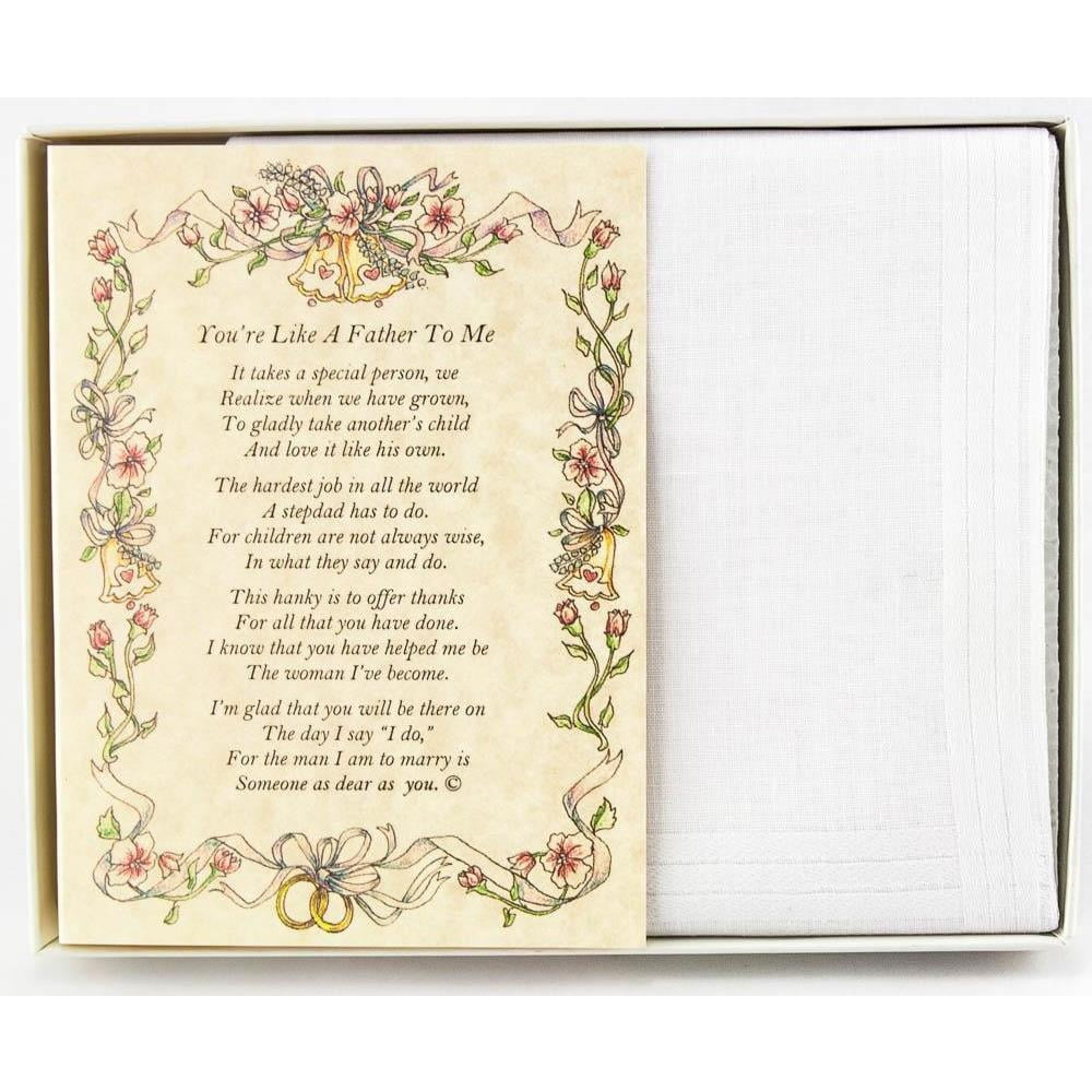 From the Bride to her Stepfather Wedding Handkerchief 