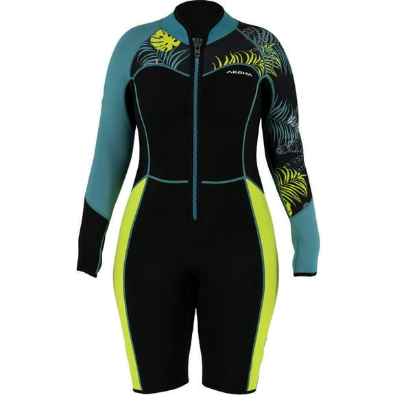 Akona 3/2mm Tropic Women's Front Zip Long Sleeve Shorty