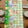 thumbnail image 5 of Table Runners 70 Inches Long Dress Scarves, Easter Bunny Farmhouse Coffee/Dining/Kitchen Table Decor, Holiday Table Runner, Spring Easter Eggs Chicken Sage Green Plaid 13x70 Inch, 5 of 9