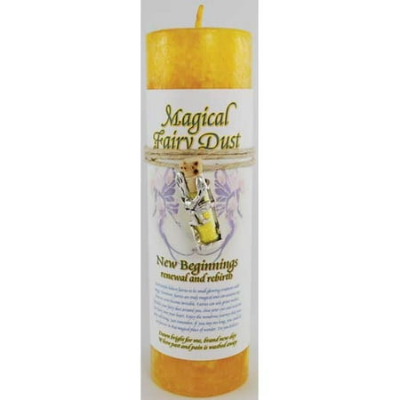 - New Beginnings Pillar Candle with Fairy Dust Necklace
