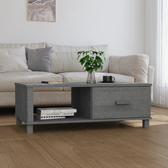 vidaXL Coffee Table End Table Living Room Side Table HAMAR Solid Wood Pine