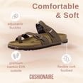 thumbnail image 2 of Cushionaire Pluto Cork Footbed Summer Sandals for Women 2025 Comfortable Slides with Adjustable Buckles, Toe Loop & Stitched Design – Stylish Slip On Women Footwear, 2 of 17