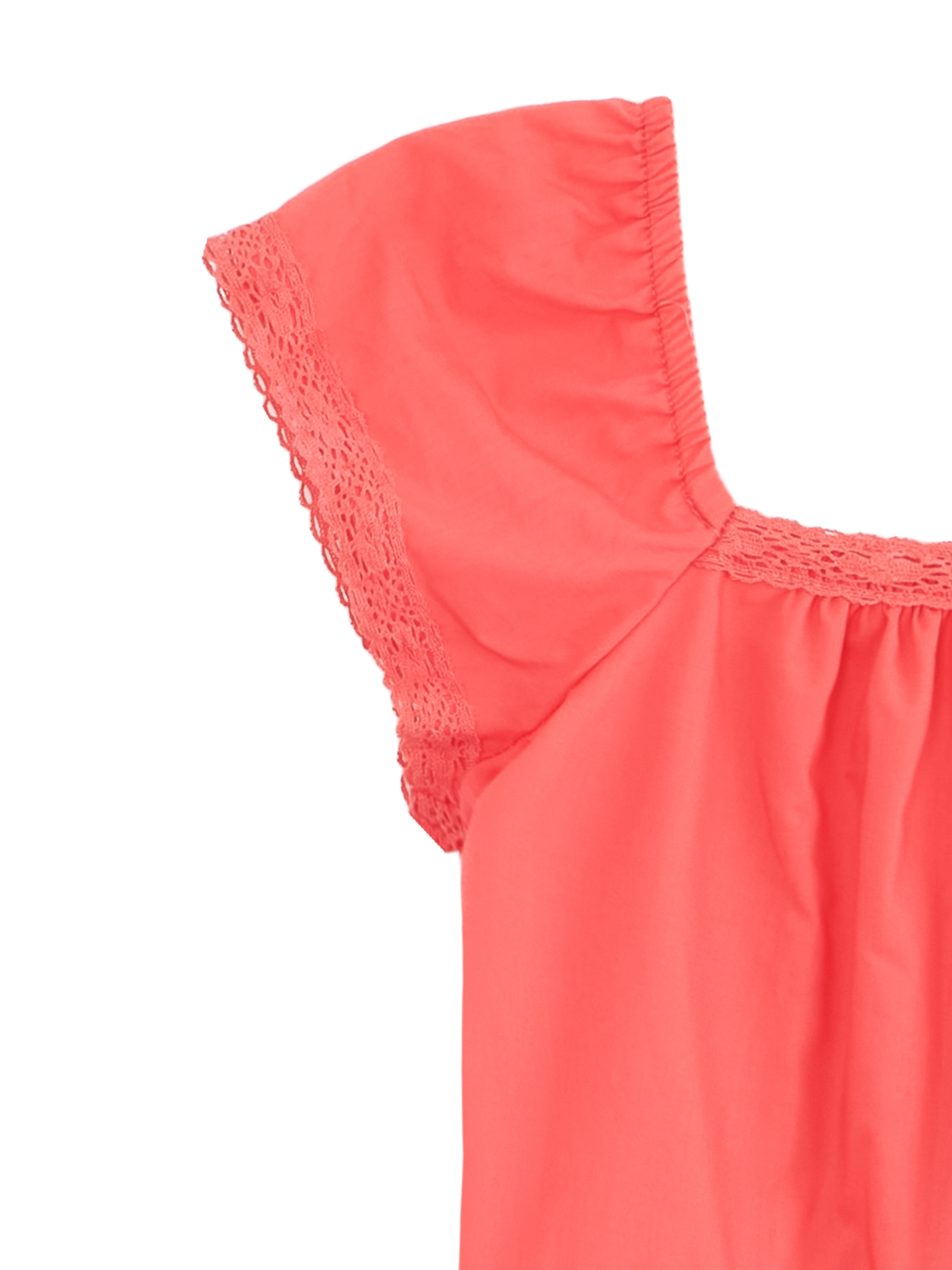 Wonder Nation Girls' Flutter Sleeve Dress, Sizes 4-18 & Plus