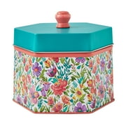 The Pioneer Woman Spring Printed Hexagonal Metal Can, 6"