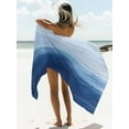 thumbnail image 2 of Navy Blue White Brush Stroke Textured Beach Towels Blanket Soft & Absorbent Quick Dry Microfiber Abstract Modern Pool Towels for Swimming ,Yoga, Sports, Gym, Camping,Large 30X60in,, 2 of 7