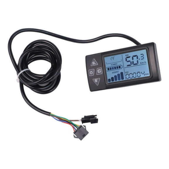 qiya Lithium E-Bike Display 24V 36V 48V LCD Display with 5 Pin Cable and Light Line