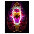 thumbnail image 2 of Large Pink Symmetrical Fractal Heart - Abstract Art on Canvas, 2 of 3