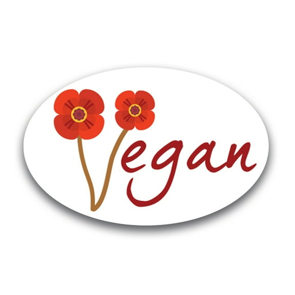 Magnet Me Up Vegan All Natural Colors Oval Magnet Decal, 4x6 In, Vinyl Automotive Magnet