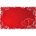 thumbnail image 2 of EREHome Polyester Fabric 7x5ft Red Valentine's Day Backdrops Photography Lace side Heart shaped Photo Studio Background, 2 of 2