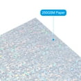 thumbnail image 4 of Uxcell 12"x12" Holographic Cardstock, 10 Pack Metallic Iridescent Mirror Paper Foil Board Reflective Sheets, Style 2, 4 of 6