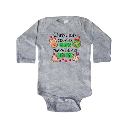 

Inktastic Christmas Cookies Make Everything Better Gift Baby Boy or Baby Girl Long Sleeve Bodysuit