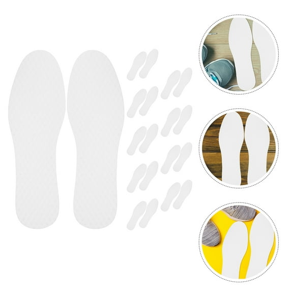 KALLORY 20 Pairs Breathable Shoe Inserts for Women, Foot Insoles, Comfortable White Inserts for Daily Wear