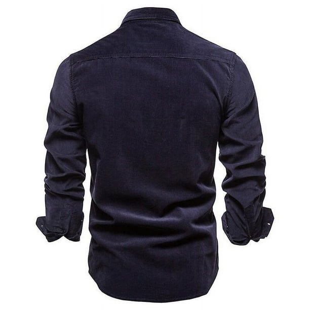 Size 3xl 88 95 kg nueva camisa de algodon de un solo pecho para hombre camisas informales de negocios a la moda de pana de color solido para hombre