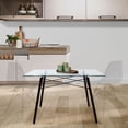 thumbnail image 4 of Mesa Comedor Eames Mundo In cristal rectangular con Patas de nogal, 4 of 8