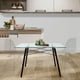 thumbnail image 4 of Mesa Comedor Eames Mundo In cristal rectangular con Patas de nogal, 4 of 8