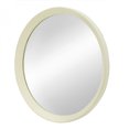thumbnail image 2 of Cream Round Wall Mirror with Solid Mango Wood Frame 19.8 Inch D for Home Decor, 2 of 14