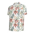 thumbnail image 2 of Balery Lilies Flowers Printed Men’s Short Sleeve Polo Shirt, Midweight Men's Shirt,Golf Polo shirts -, 2 of 9