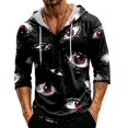 thumbnail image 3 of IAJDKMEK Men's Hoodie Halloween Shirt Tee - 3/4 Sleeve Funny Graphic Pullover, Great for Men's Casual Wear and Party Nights,Black L, 3 of 9