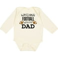 thumbnail image 3 of Inktastic Watching Football with My Dad Boys or Girls Long Sleeve Baby Bodysuit, 3 of 5