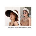 thumbnail image 2 of 2 in 1 Foldable Summer Wide Brim Sun Visor Hats Headbands for Women Kids Cream, 2 of 5