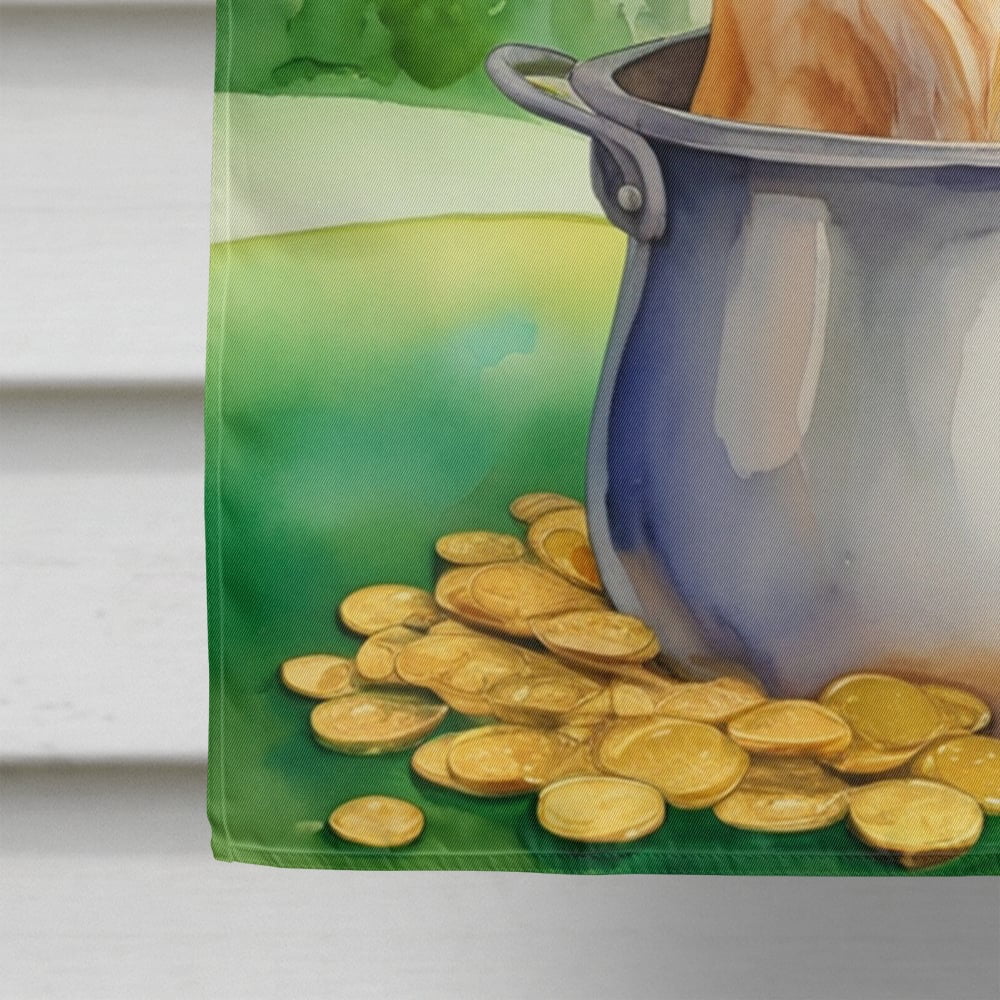 Golden Retriever St Patrick's Day House Flag 28 in x 40 in
