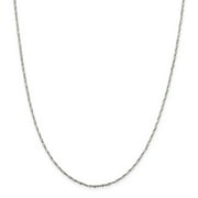 Primal Silver Sterling Silver 1.6mm Twisted Serpentine Chain