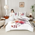 thumbnail image 4 of Feelyou Watercolor Birds Teen Bedding Comforter Set, Spring Pink Flower Twin Comforter Sets, Rustic Animal Reversible Bedding Set, Microfiber Bedroom Decor, 2 Pieces, 4 of 8