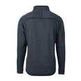 thumbnail image 3 of Men's-Cutter & Buck  Heather Navy Sporting Kansas City Big & Tall Mainsail Sweater-Knit Half-Zip Pullover Top, 3 of 3